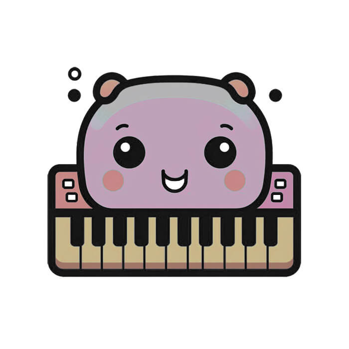 Learn how to draw a cute piano drawing