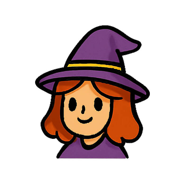 Learn easy to draw cute witch drawing for halloween 8 1