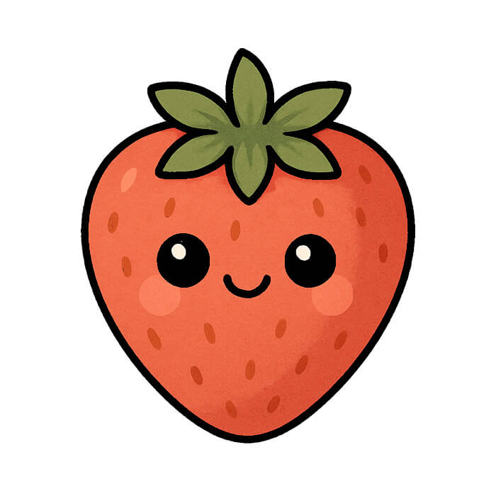 Learn to draw a strawberry
