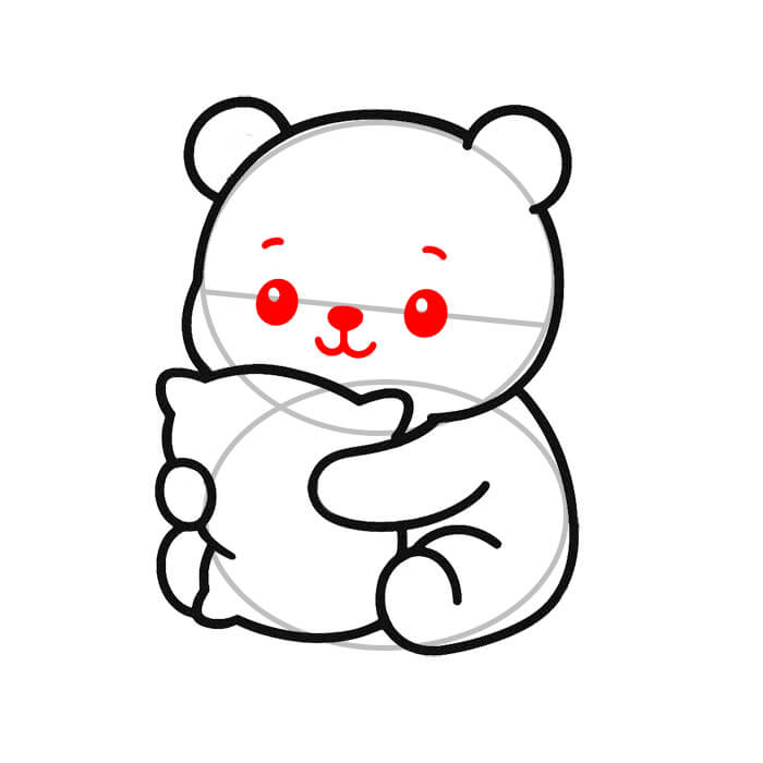 Learn easy to draw easy kawaii bear drawing 5