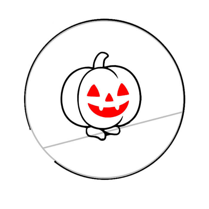 Learn easy to draw amazing pumpkin drawing for halloween 4