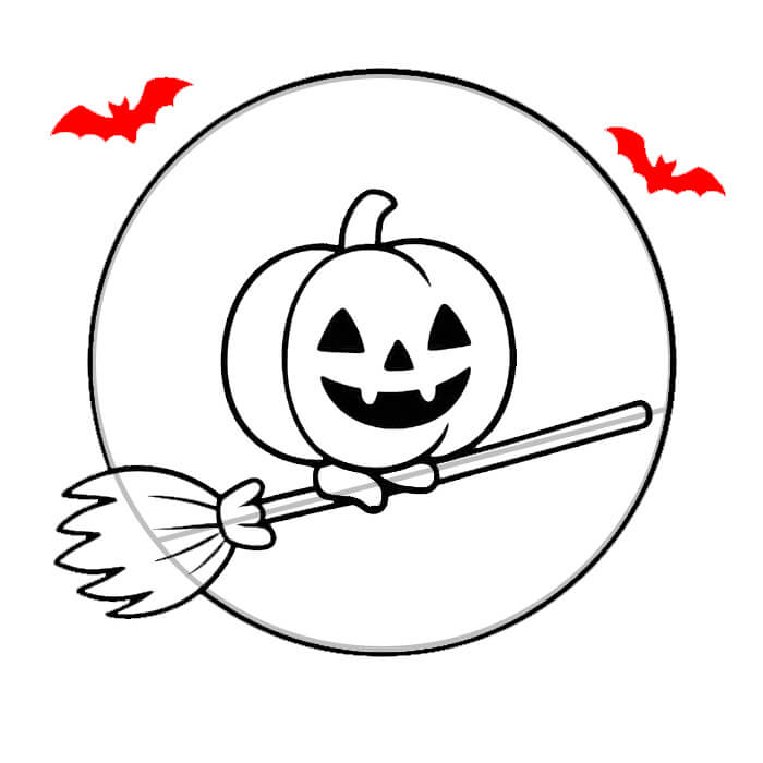 Learn easy to draw amazing pumpkin drawing for halloween 6