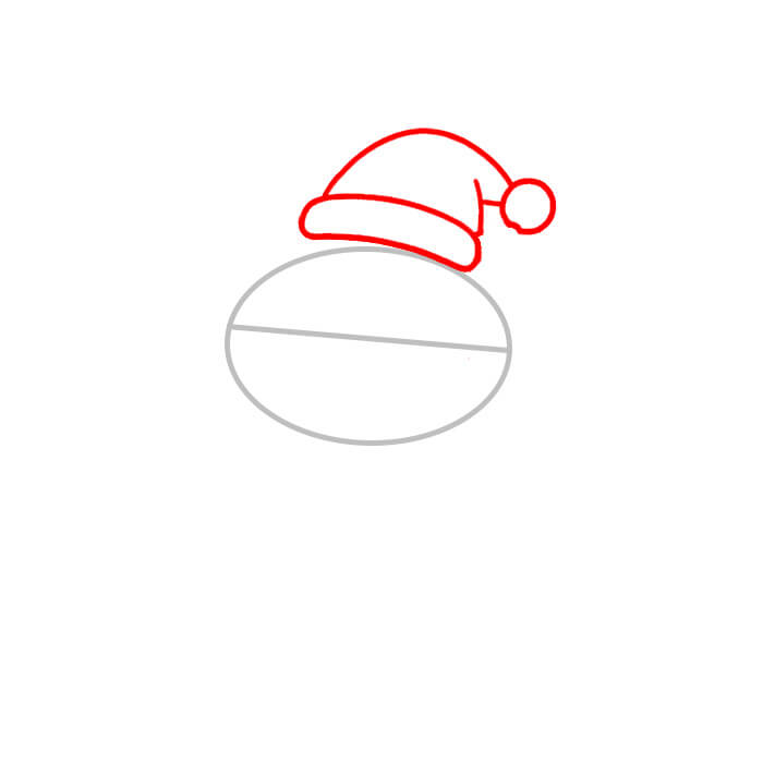 Learn easy to draw cute cat on christmas drawing 2