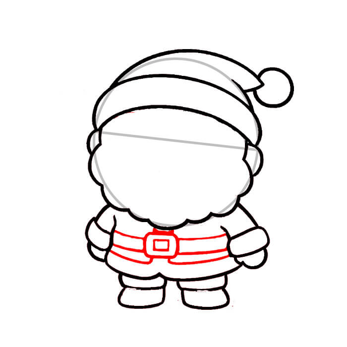 Learn easy to draw easy santa claus drawing for kids 5