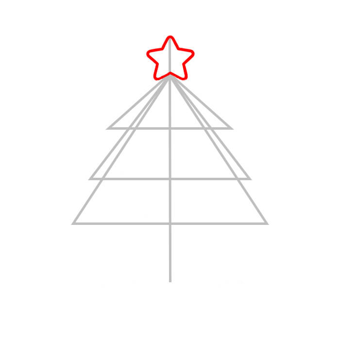 Learn easy to draw cute xmas tree drawing 2
