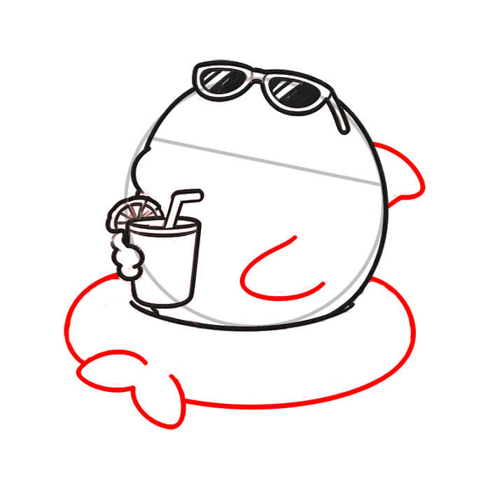 Learn easy to draw cute summer dolphin for beginners 5