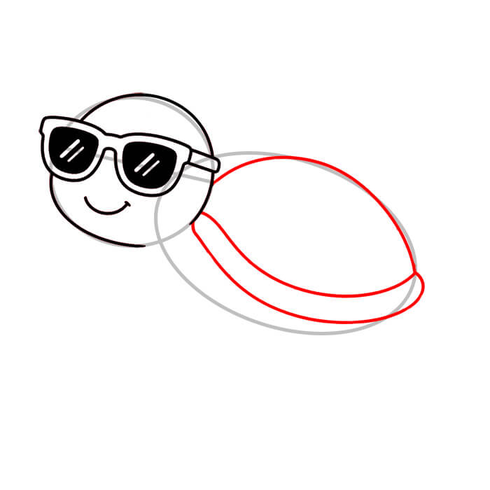 Learn easy to draw cute turtle drawing for summer 4