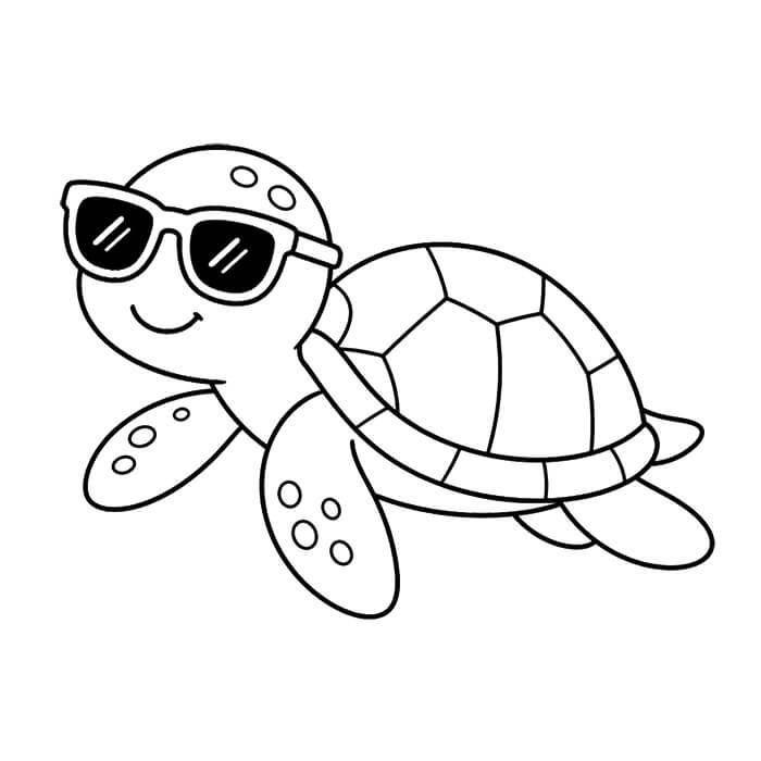 Learn easy to draw cute turtle drawing for summer 7